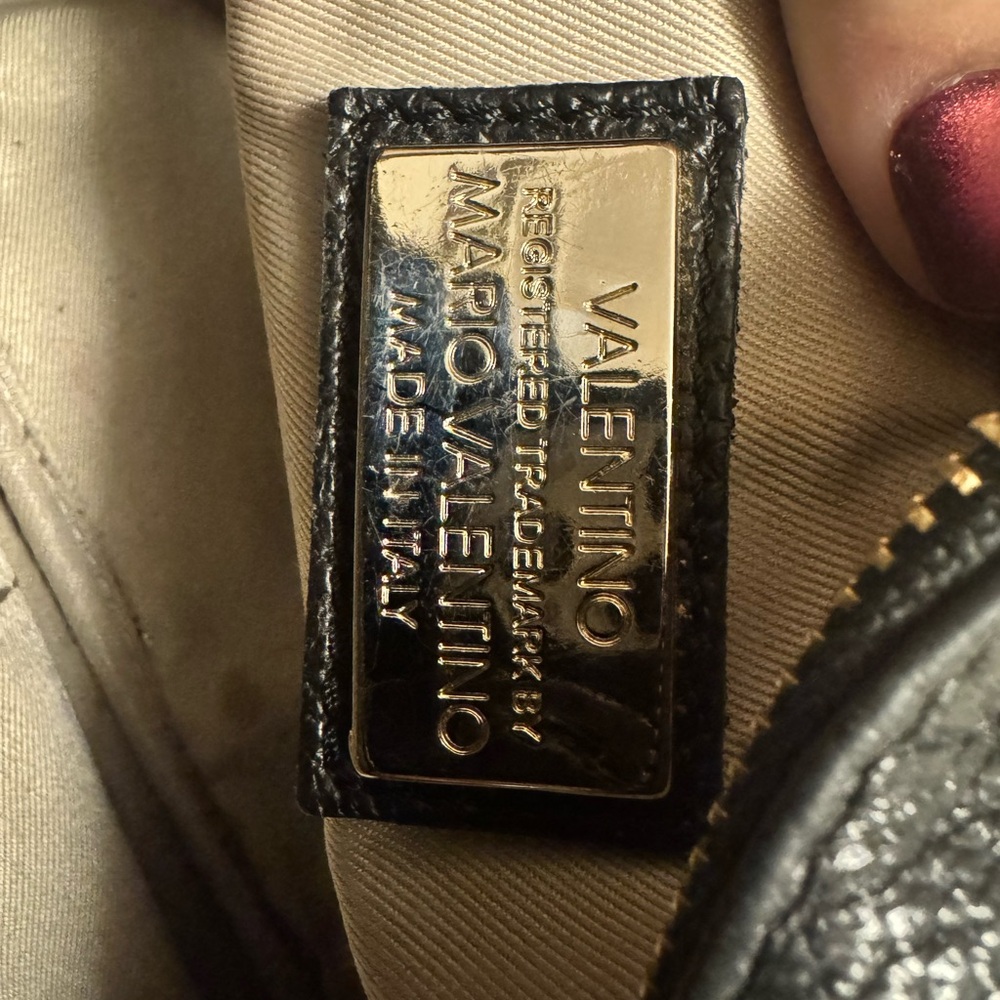 Authentic Valentino Black Crossbody Bag with Stud Accents - Picture 4 of 5